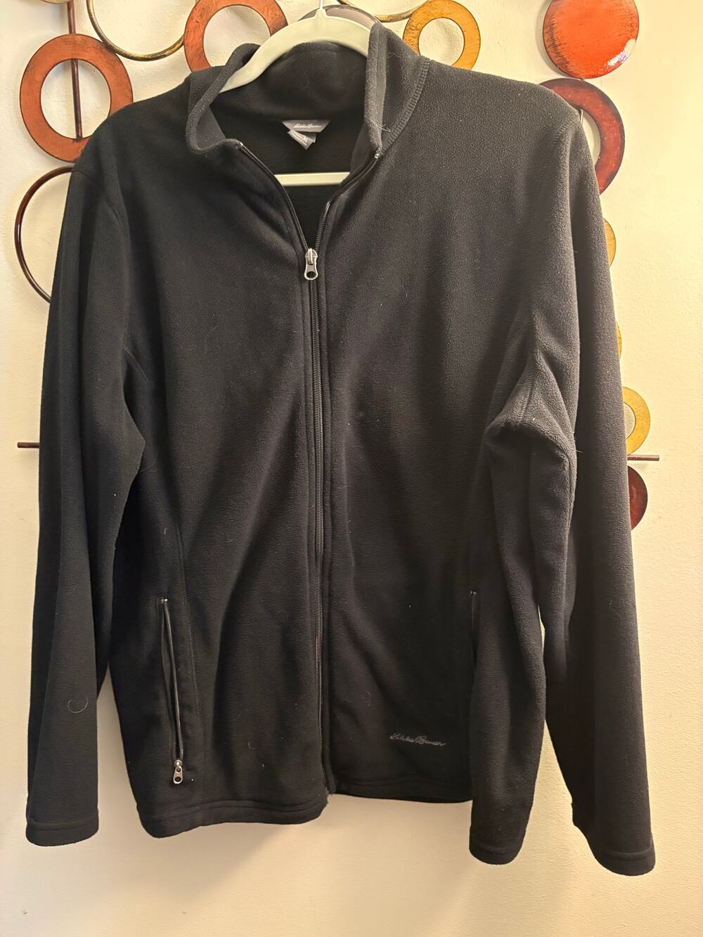 Women’s Eddie Bauer xl black fleece full zip jacket